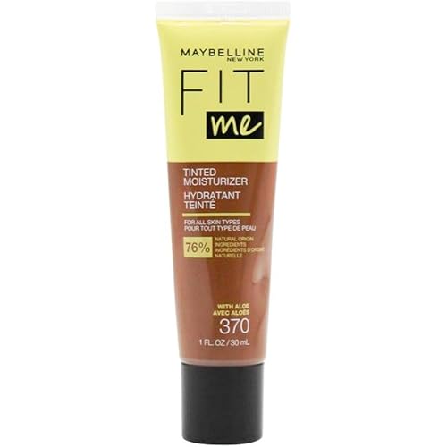 Maybelline Fit Me Tinted Moisturizer, Natural Coverage, Face Makeup, 370, 1 Count
