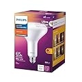 PHILIPS LED Frosted Dimmable, Warm Glow Effect BR40 Light Bulb - EyeComfort Flicker Free - 8.8W = 65W - 800 Lumen - Soft White (2700K) - E26 Base - Indoor - Title 20