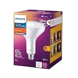 Philips LED Frosted Dimmable, Warm Glow Effect BR40 Light Bulb - EyeComfort Flicker Free - 8.8W = 65W - 800 Lumen - Soft White (2700K) - E26 Base - Indoor - Title 20