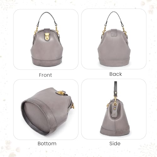 Image of OLD TREND Doctor Bucket Crossbody Handbag | Luxurious and Versatile Bag for Women | Genuine Cowhide Leather