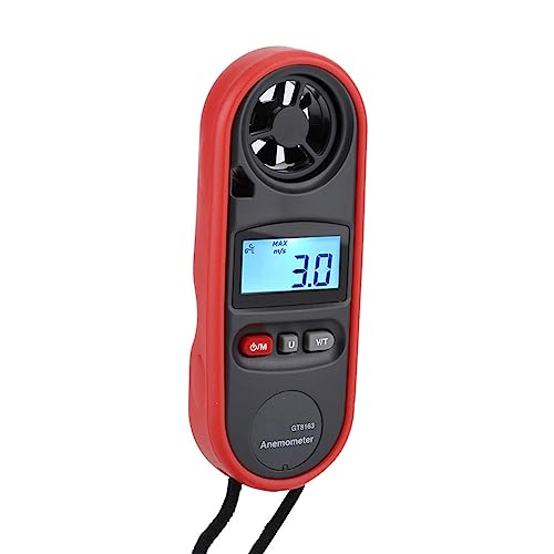 GLOGLOW GT8163 Handheld Digital Anemometer, Portable Wind Speed Meter with LCD Display, Ideal for Weather Enthusiasts, Fishing and Industrial Use
