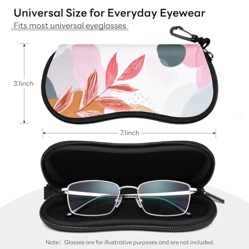 Image of Sunglasses Case with Belt Clip, Ultra Light Neoprene Zipper Soft Padded Glasses Case for Women Men