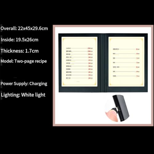 Livre de menu à LED lisible dans le noir pour tables de restaurant - 5