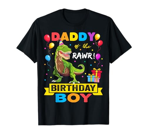 Daddy Dinosaur Shirt Funny Cute Birthday Boy Family Apparel Camiseta