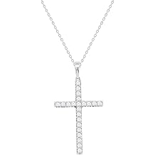 0.25 to 1 Carat Lab Grown Diamond Cross Necklace