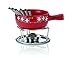 Kela 61303 zestaw do fondue serowego, motyw flagi szwajcarskiej, 10-częściowy, ognioodporna ceramika, 2 l, w barze