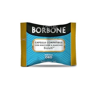 Caffè Borbone Miscela Oro - 100 Capsule - Compatibili con Macchine a marchio Bialetti*