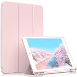 JKSML Case for iPad 6th/5th Generation Case, 9.7 Inch Case with Pencil Holder 2018/2017, Ultra Slim Lightweight Stand Soft Protective Case, Auto Wake/Sleep, Pink