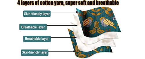 Msgkv Boho Throw Blanket 100% Cotton Blankets For Bed Couch 60''X80'' Super Soft Blanket Mexican Blanket Travel Blanket Picnic Blankets Reversible Blanket Boho Quilts Muslin Blanket #TOP6