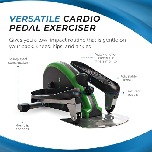 Image of Stamina Inmotion Compact Strider Foot Exercise Machine - Under Desk Elliptical - Standing or Seated Elliptical Fitness Equipment