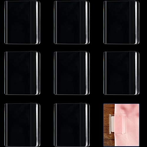 Blulu 8 Pieces Shower Curtain Clips for Wall Shower Splash Guard Clip Self Adhesive Shower Curtain Holder