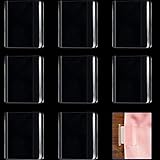 Blulu 8 Pieces Windproof Stop Protect Clips, Shower Splash Curtain Clips, Self Adhesive Clear Acrylic Shower Curtain Clips for Home Bathroom