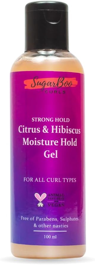 SugarBoo Curls Citrus & Hibiscus Moisture Hold Gel | Defines & Hydrates Curly Hair | Vegan & Sulfate-Free | 100ml