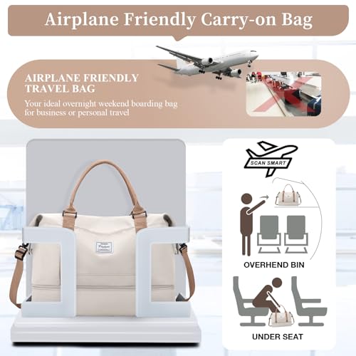 Weekender Bags for Women, Personal Item Travel Bag with Shoes Compartment by SYCNB - Used condition - Image 7