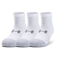 Under Armour Men's Heatgear Lo Cut Socks 3-Pieces Set, Medium, White/Steel
