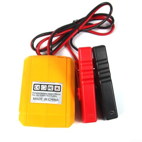 Cable de arranque de batería portátil para coche con alambre de cobre puro de 12 AWG de 1 metro de largo, adecuado para arrancar baterías de herramientas de iones de litio y refuerzo de batería de