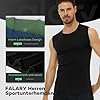 FALARY Men's Sleeveless T-Shirts 3 Pack 100% Cotton Vest Tank Top for Men Fitness Classic Sports Undershirts Workout Running Training Black XL #3