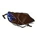 3.75x4" Black Velvet Dice Bag with Blue Satin Lining