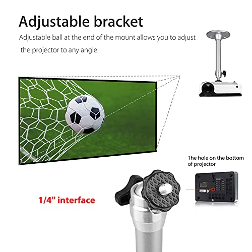 image for Universal Extending Projector Ceiling Mount Adjustable 360°Angle Rota