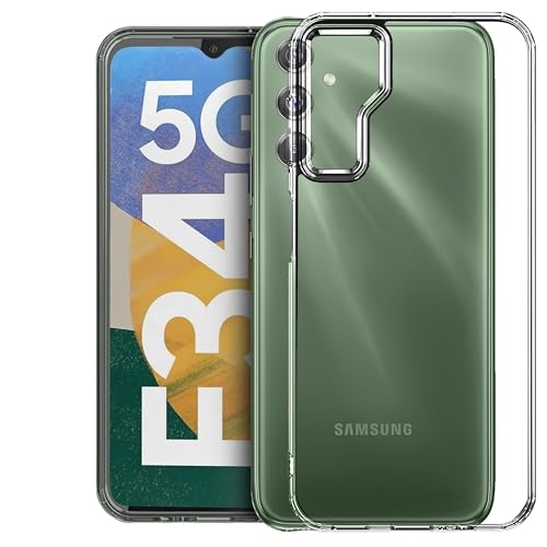 Image of KAPAVER Hybrid Crystal Clear Back Cover Case for Samsung M34 / F34 | Protective Shockproof Hard PC Soft Flexible TPU Cover
