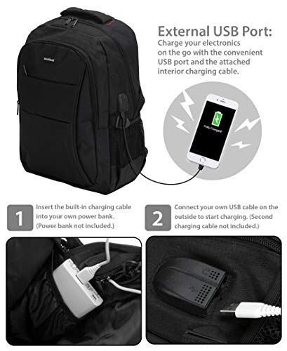 Rockland Business Pro Usb Laptop Backpack, Black, Large #TOP5