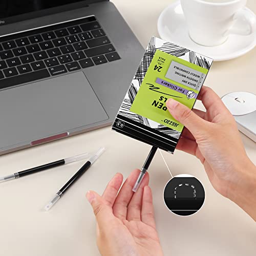 Jeezzo Gel Ink Refills For Retractable Click Pens Black Medium Point Compatible With Pilot G2 Pentel Energel Jetstream Sharpie S-Gel Uniball Signo Zebra Sarasa 48 Pcs #TOP2