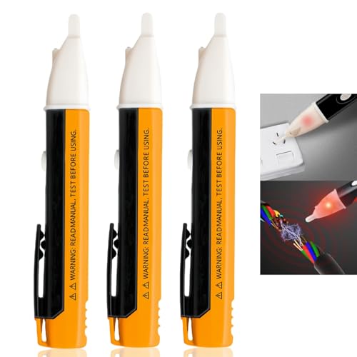 3Pcs Non Contact Voltage Tester Pen,Non Contact Voltage Detector,Electrical Tester,Non Contact Electric Volt Stick,Electrical Tools & Testers,Voltage Detector Pen With Led Torch and Alarm Mode