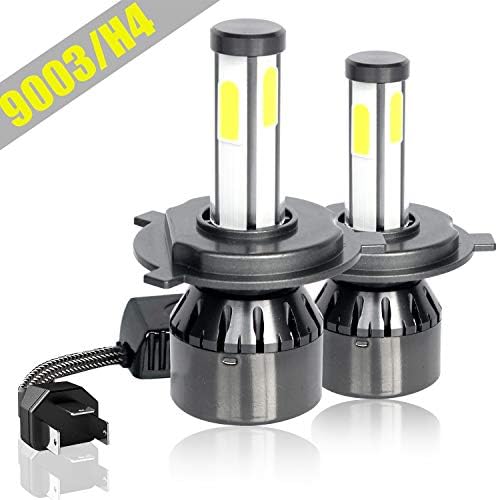 H4 9003 HB2 LED Headlights 360 Degree Emitting, 2020 Newest Super Bright 6000K Cool White 12000 Lumens 80W, Hi/Lo Beam Fog Light Bulb Halogen Replacement