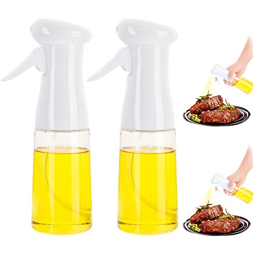 Ölsprüher zum Kochen, 2er Pack Olivenölsprüher für Luftfritteuse, vielseitige Ölsprühflasche, nachfüllbarer Spritzer Spender zum Kochen, Grillen, Salat, Grillen, Backen, Braten, Küche Cover