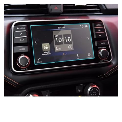 Film protection navigation Nissan Versa 2020 2021 en verre trempé 155x81mm