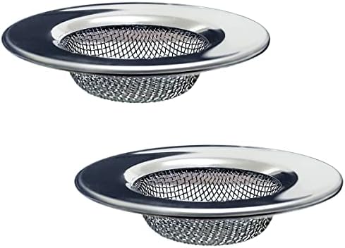 Seatery 1.50" Bathtub Strainers, Bathroom Sink Strainers, Shower Drain Hair Catcher, Drain Strainer For Laundry, Mop Pool, Utility, Slop, RV Sink, Stainless Steel, Pack-2