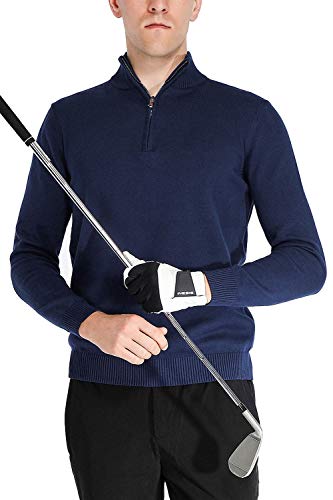 aoli ray Hombre Golf Suéter 1/4 Cremallera Knit Jersey Darkblue L Cover