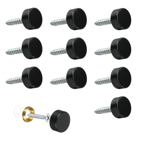 Image of Elovara 10Pcs Mirror Screws with Caps for Mirror Fixings to Wall