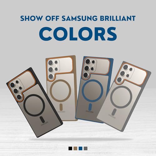 Image of AIBEX Protective Magnetic Case for Samsung Galaxy S23 Ultra 5G | Slim Protective Back Cover with Camera Lens Protection, Strong Magnetic Support & Anti-Slip Grip|Military Grade Drop Protection- Black