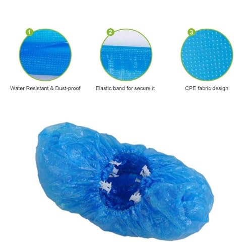 Image of Shoe Covers for Automatic Shoe Cover Machine | Pack of 100 | Durable, Disposable, and Hygienic | Ideal for Dental Clinics, Laboratories, and Medical Environments