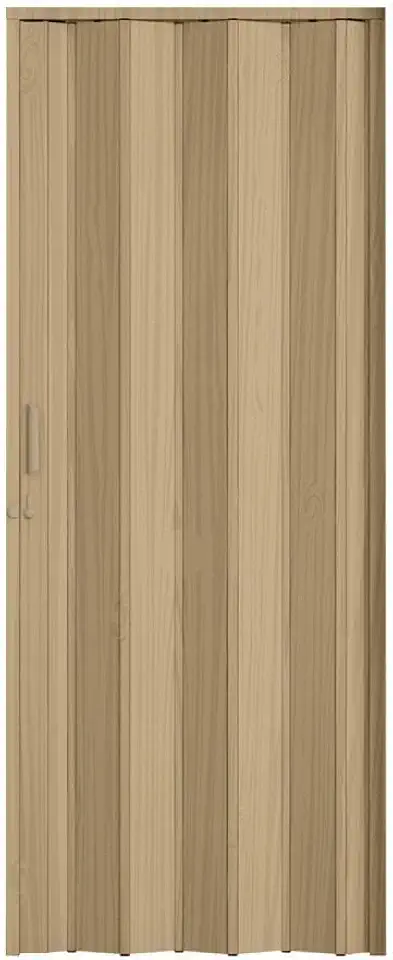 Porta Sanfonada Plus Com Trinco Carvalho Prata 072X210
