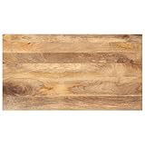 Tidyard Tischplatte 100x70x2,5 cm Rechteckig Massivholz Mango, Massivholzplatte Ersatztischplatte für Heimwerker Arbeitsplatten Tische Fensterbretter371477