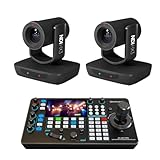 AVKANS PTZ Camera Bundle Kits - 2X LV20N AI Tracking NDI Cameras Super Joystick Controller Package