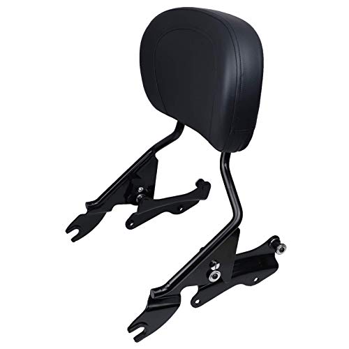 DSISIMO Black Detachable Upright Passenger Backrest Sissy Bar with Backrest Pad with 4 Point Docking Hardware Kit For Touring Road King Street Glide FLHR FLHX FLHT FLTR 2014-2020 - Thumbnail 3