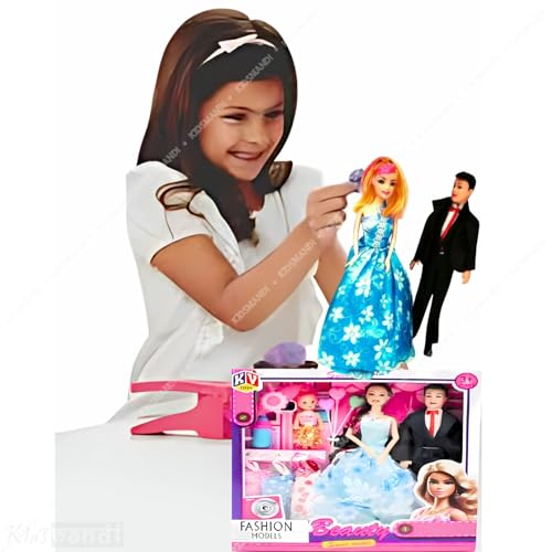Image of Kids Mandi Fashion Doll Set - Alia Doll Fashion Model | Movable Plastic Doll with Pretty Dress-Up | Role Play & Collectible Toy | Ideal Gift for Girls