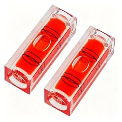 2PCS High precision mini level bubble, small bubble, three line flat bead level, ruler, magnetic household nonmagnetic, 29x10x10mm)
