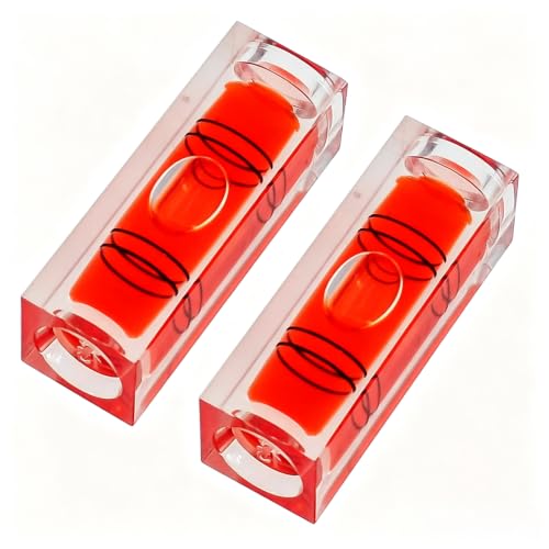 2PCS High precision mini level bubble, small bubble, three line flat bead level, ruler, magnetic household nonmagnetic, 29x10x10mm)
