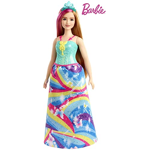 Barbie Dreamtopia Poupée Princesse aux Cheveux blonds avec Mèche Rose, Jouet pour Enfant, GJK16 Multicolore