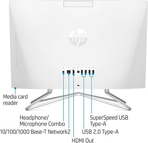 Hp 2022 All-In-One Desktop, 21.5" Diagonal Fhd (1920 X 1080) Display, Intel Duel Core Celeron J4025 Processor, Webcam, Wifi-Ac, Bluetooth, Hdmi, White, Windows 11 (16Gb Ram | 512Gb Ssd) #TOP3