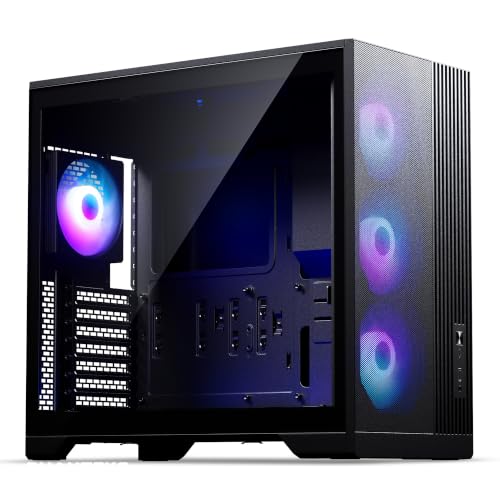 Phanteks XT M5 Case da Gaming ATX Compatto, Nero | Alto Flusso D'Aria, 4x120mm Ventole ARGB S25, Porta Type-C ad Alta Velocità, Supporto Radiatore da 360