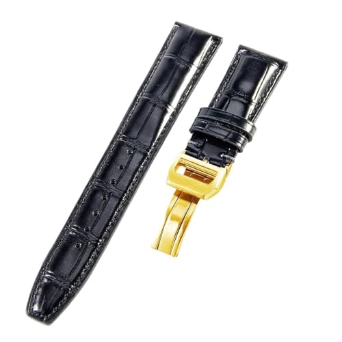 [ETANNFMQ] IWC ���U�[�X�g���b�v �|�[�g�t�B�m �|���g�M�[�[ �I�[�g�}�`�b�N �p�C���b�g�V���[�Y �E�H�b�`�X�g���b�v ���v�E�H�b�`�`�F�[�� 20 22mm �Ή�(20mm-Black(S)-GD-Z7)