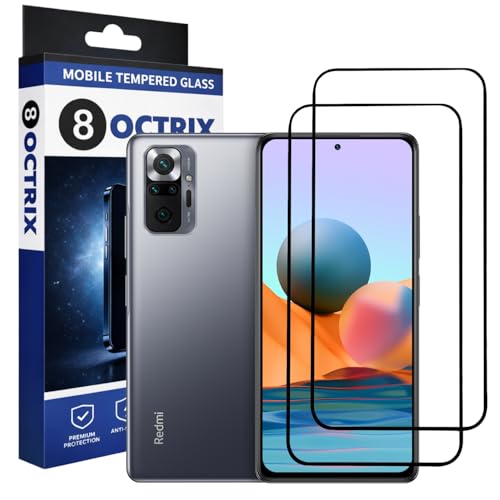 Image of Tempered Glass Compatible for Redmi Note 10 Pro /Note 10 Pro Max /Poco F3 / Redmi K40 / K40 Pro / K40 Pro Plus with Edge to Edge Coverage - Case Friendly, Free Installation Kit (Pack Of 2)