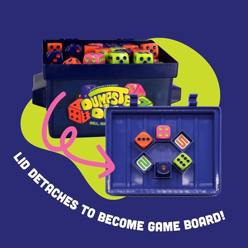 image for Big Discoveries Dumpster Dice - Fast-Paced Family Dice Game | Fun 4-Pl
