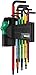 Wera 05073599001 Torx Key Set 967 SPKL/9 TORX BO Multicolour Tamper-proof/Ballend, TX8-40, 9-Piece by Wera