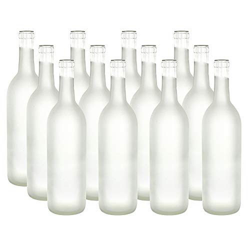 Midwest Homebrewing and Winemaking Supplies 750 ml Frosted Glass Bordeaux Bottles, 12per Case (5 Units) - Thumbnail 2
